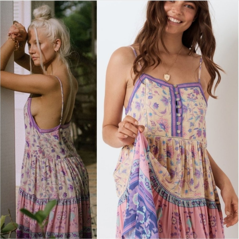 (L) Spell Strappy Mini Dress in Portobello (Video & Measurements)